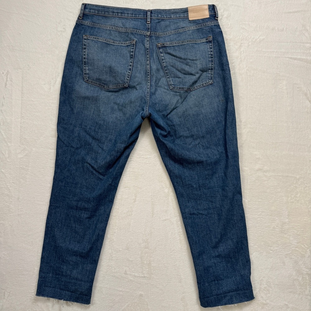Everlane The Cheeky Jean Womens 33 Regular Straight High Rise Raw Hem Stretch - Picture 8 of 11